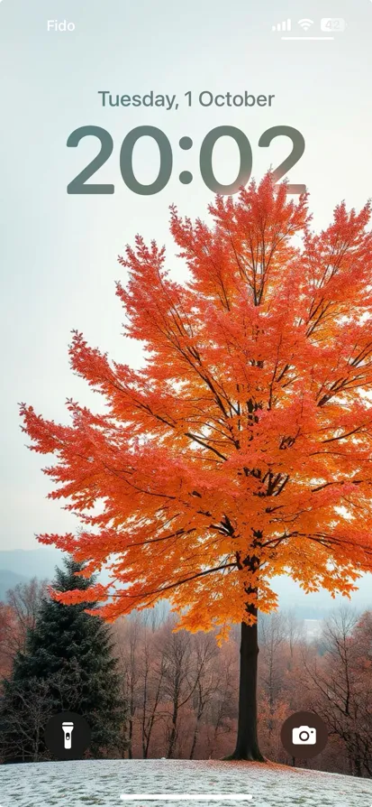 Vibrant Orange Maple Tree in Autumn