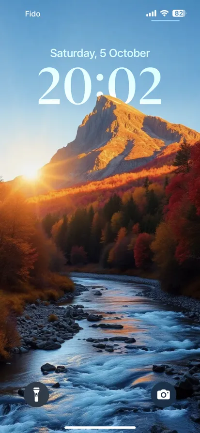 Autumn Landscape with Majestic Mountain