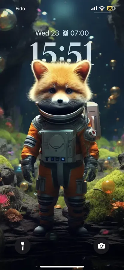 Colorful planets, a baby fox astronaut exploring a forest, and a peaceful background drawing with depth effect.