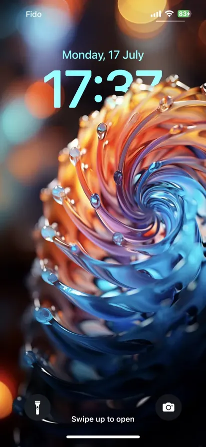 A vibrant and colorful image showcasing a centered Fibonacci pattern. - depth effect wallpaper