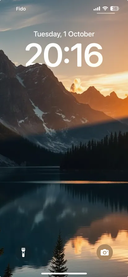 Serene Sunset Landscape with Mountains and Lake