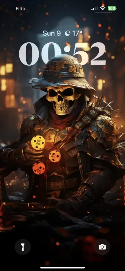 A Mexican skull playing a high-quality RPG character illustration - depth effect wallpaper