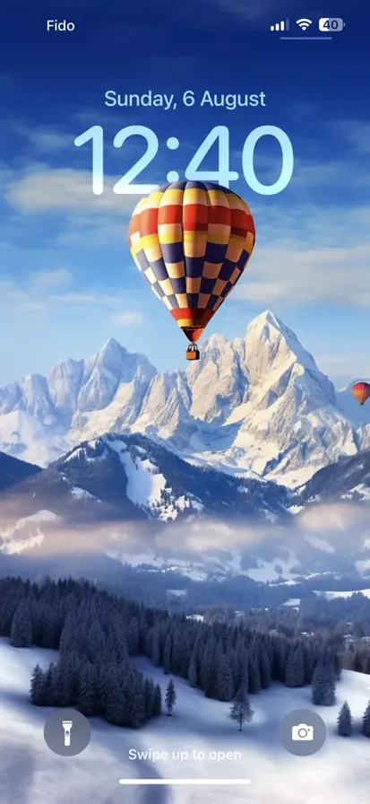 A magical moment is captured as a hot air balloon soars in the sky.