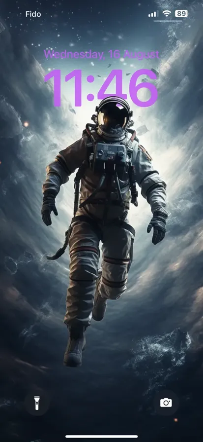 A lone astronaut floating gracefully in space, surrounded by the vastness of the cosmos.