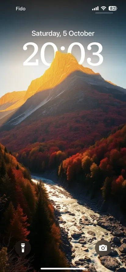 A stunning sunset mountain view with vibrant autumn colors. - depth effect wallpaper