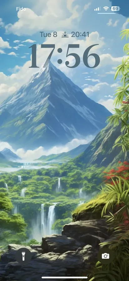 Idyllic tropical mountain scene: clear blue sky, sunny weather, and vivid natural beauty embodying serenity and calmness.
