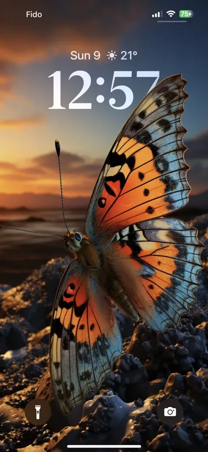 A full image featuring a solitary and cute butterfly. - depth effect wallpaper