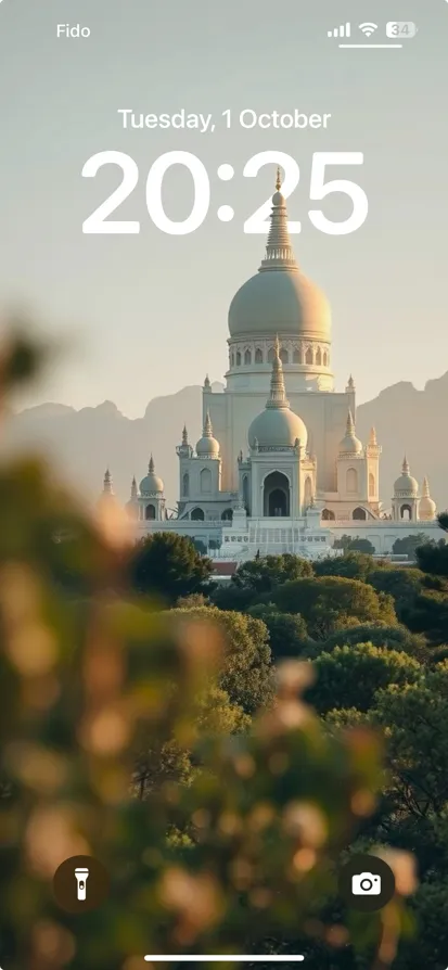 A grand dome building set against mountains, with intricate design and serene lighting. - depth effect wallpaper