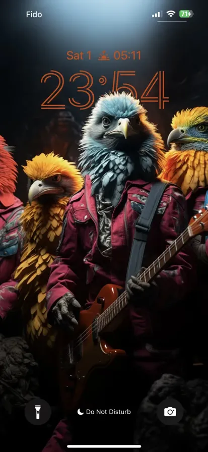 A colorful eagle rock band wearing vibrant clothes performing on stage.