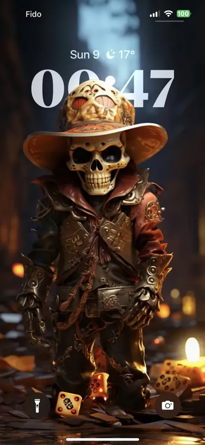 Vibrant RPG illustration: Mexican skull in sombrero wields a sword, exuding adventure with intricate details.