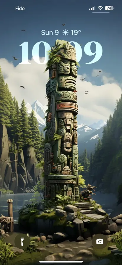 Mesmerizing collection of totem poles in the vibrant city of Vancouver. - depth effect wallpaper